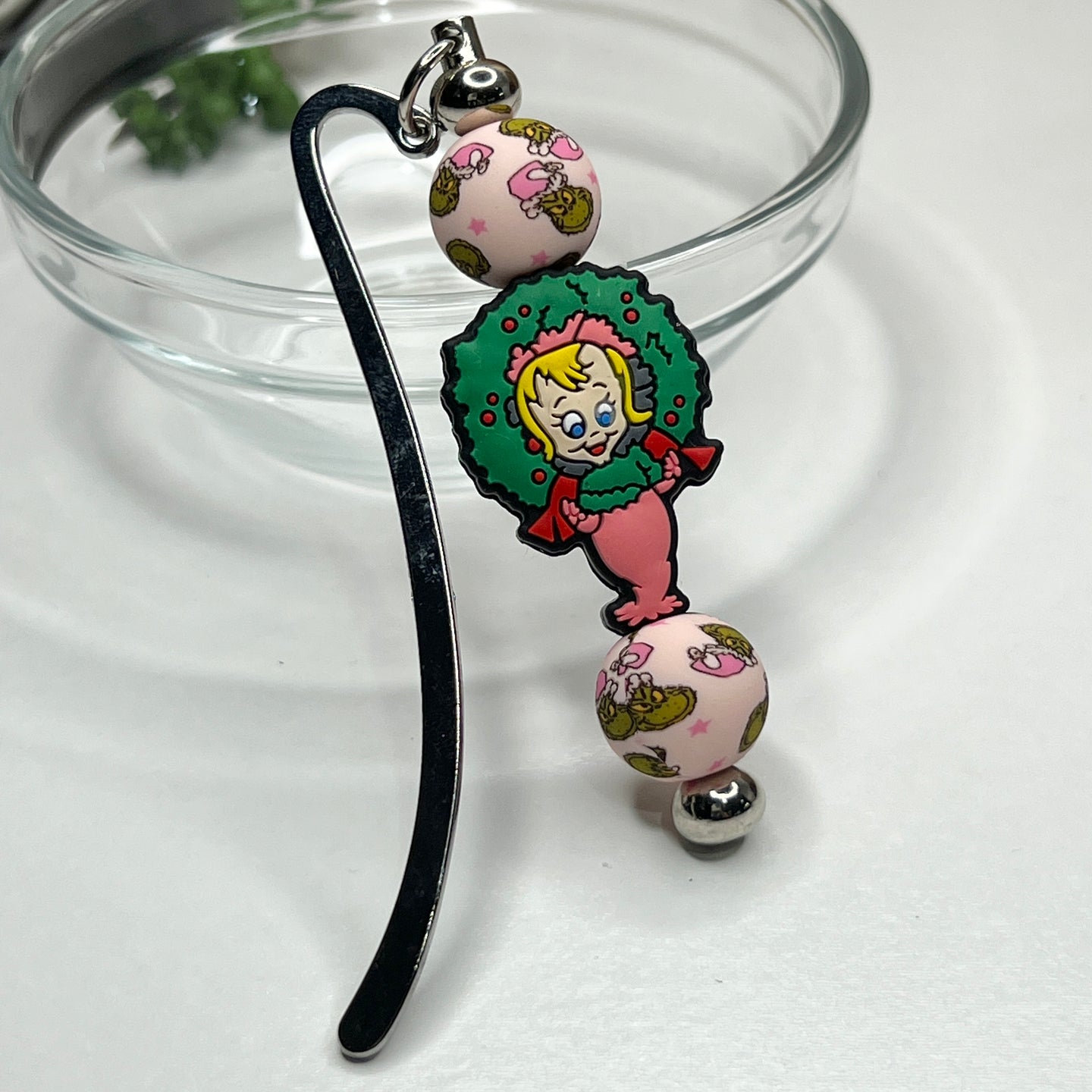 Cindy Wreath Beaded Bookmark